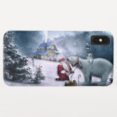 Coques Case-Mate iPhone Église Santa Claus et Polar Bear (Dos (Horizontal))