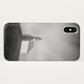 Coques Case-Mate iPhone Église sur une colline en noir et blanc (Dos (Horizontal))