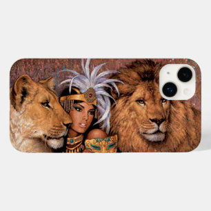 Coque Pour iPhone 14 Plus Égypte Lion déesse Princesse Coque-Mate iPhone 14