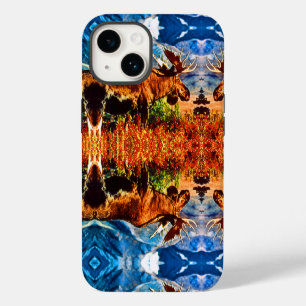 Coque Pour iPhone 14 Élan mâle vintage USA Alaska