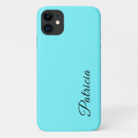 Electric Blue Solid Color Minimalist Nom élégant