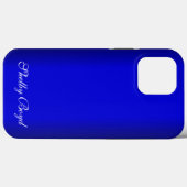 Coques Case-Mate iPhone Électrique bleu personnel (Verso (horizontal))