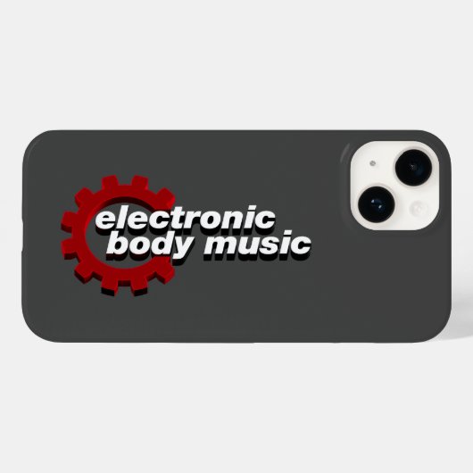 Coques Case-Mate iPhone Electronic Body Music EBM lettrage (Verso (horizontal))