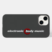 Coques Case-Mate iPhone Electronic Body Music EBM lettrage (Verso (horizontal))