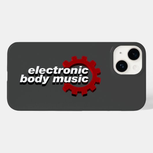 Coques Case-Mate iPhone Electronic Body Music EBM lettrage (Verso (horizontal))