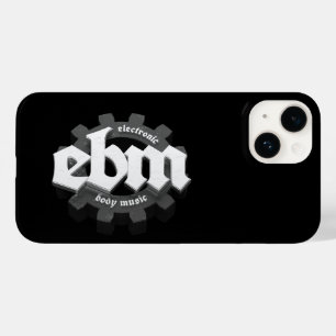 Coque Pour iPhone 14 Electronic Body Music EBM lettrage V3 gris
