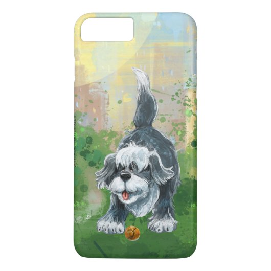 Coques Case-Mate iPhone Électronique de chien de berger hirsute (Dos)