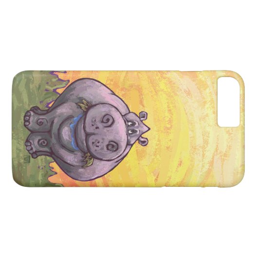 Coques Case-Mate iPhone Électronique Hippopotame (Dos (Horizontal))