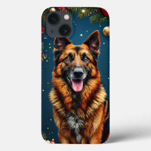 Case-Mate iPhone Case Élégance artistique de Berger allemand à Noël 🖤