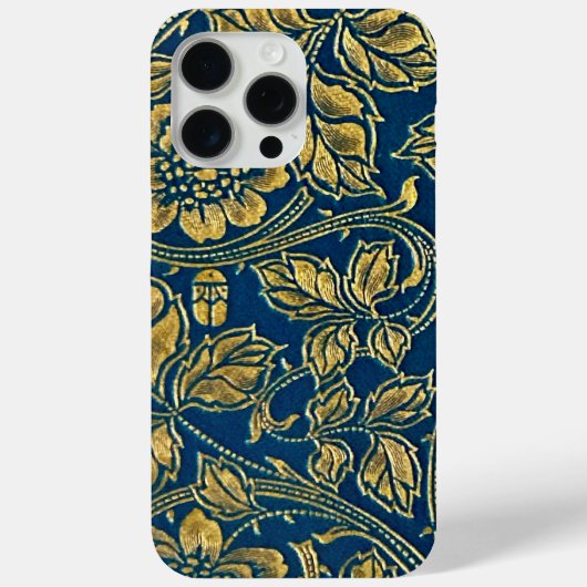 Coques Case-Mate iPhone Élégance Bleu Doré (Verso)