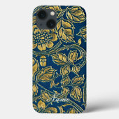 Coques Case-Mate iPhone Elégance bleu or (Verso)
