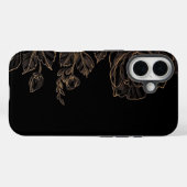 Coques Case-Mate iPhone Élégance de Bloom à Minuit (Verso (horizontal))