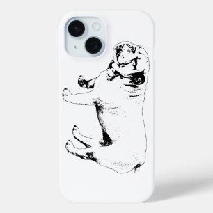Coque Pour iPhone 15 élégance de forme épurée, bouledogue