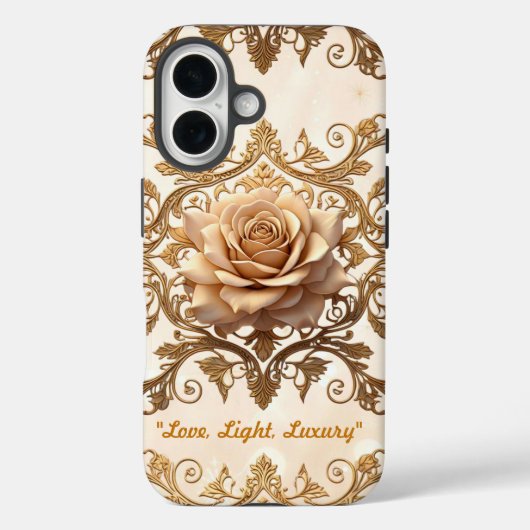 Coques Case-Mate iPhone "Élégance de Rose Romantique" (Verso)
