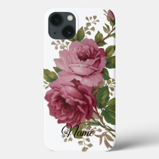 Coques Case-Mate iPhone Élégance de rose rose (Verso)