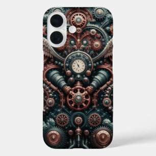 Coques iPhone 16 Élégance des engrenages, ailes et Steampunk Vintag