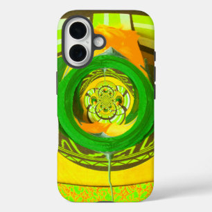 Coques iPhone 16 Elégance d'or : Beau art rose jaune africain