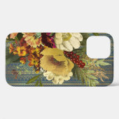 Coques Case-Mate iPhone Élégance Fleurie Sombre (Verso (horizontal))