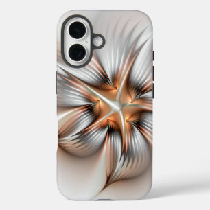 Coques iPhone 16 Élégance florale Art Abstrait fractal moderne