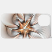 Coques Case-Mate iPhone Élégance florale Art Abstrait fractal moderne (Retour (horizontal))