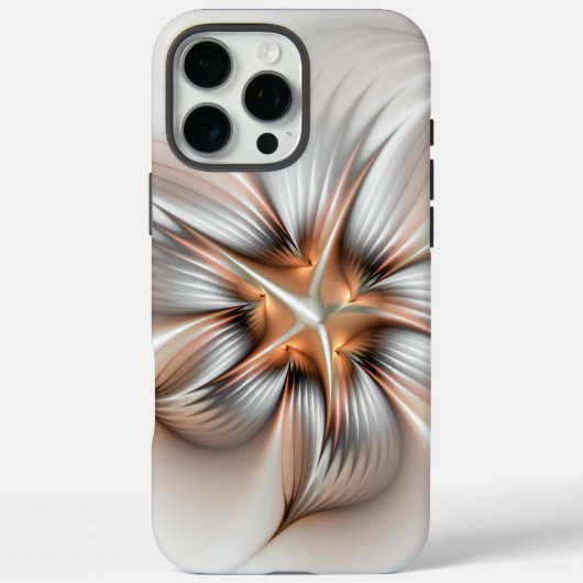 Coques Case-Mate iPhone Élégance florale Art Abstrait fractal moderne (Verso)