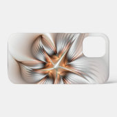 Coques Case-Mate iPhone Élégance florale Art Abstrait fractal moderne (Verso (horizontal))