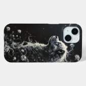 Coques Case-Mate iPhone Élégance florale de canine (Verso (horizontal))