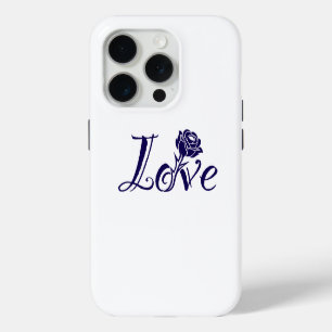 Coque iPhone 15 Pro Élégance florale : L'amour illustré avec une rose