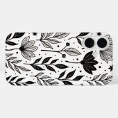 Coques Case-Mate iPhone "Élégance florale monochrome : une inspiration Vin (Verso (horizontal))