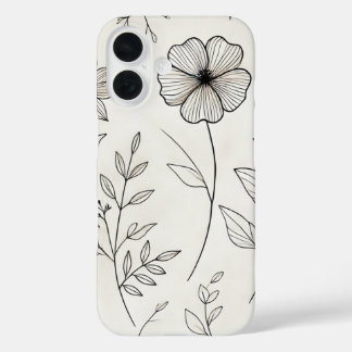 Coques iPhone 16 Élégance florale transparente