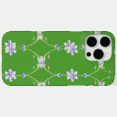 Coques Case-Mate iPhone Élégance florale verte - Téléphone (Verso (horizontal))