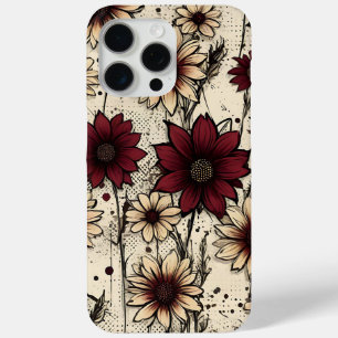 Coque iPhone 15 Pro Max Élégance florale verticale