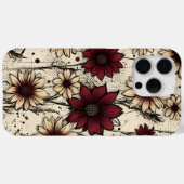 Coques Case-Mate iPhone Élégance florale verticale (Verso (horizontal))