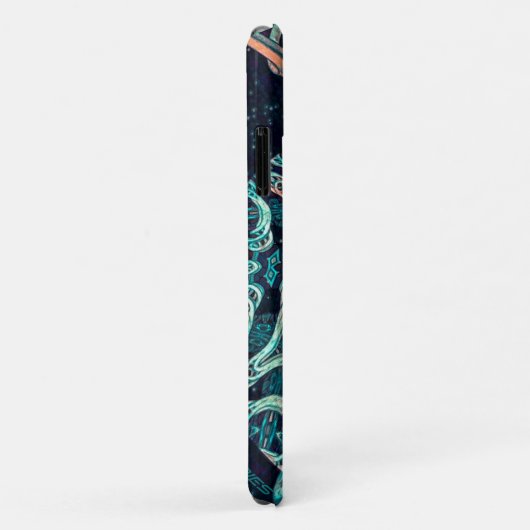 Coques Case-Mate iPhone Élégance fractale foncée (Dos/Droite)