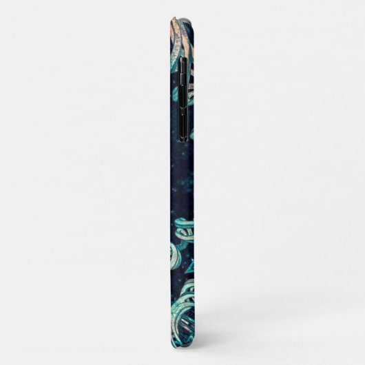 Coques Case-Mate iPhone Élégance fractale foncée (Dos/Gauche)