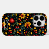Coques Case-Mate iPhone Élégance moderne florale audacieuse inspirée de Kh (Verso (horizontal))