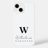 Coques Case-Mate iPhone Élégance Monogramme : Embrassez le style minimalis (Verso)