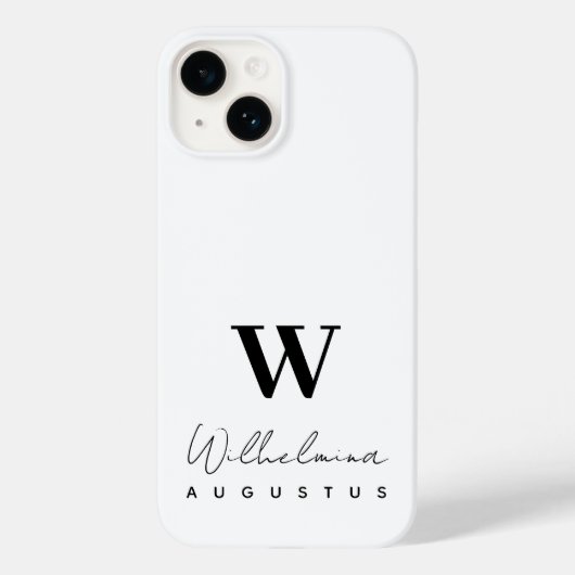 Coques Case-Mate iPhone Élégance Monogramme : Embrassez le style minimalis (Verso)