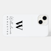 Coques Case-Mate iPhone Élégance Monogramme : Embrassez le style minimalis (Verso (horizontal))