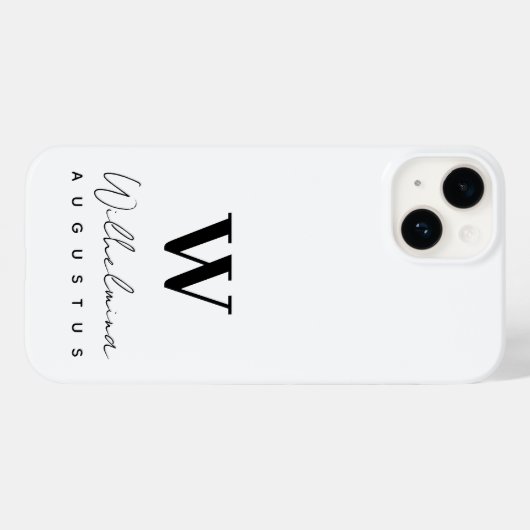 Coques Case-Mate iPhone Élégance Monogramme : Embrassez le style minimalis (Verso (horizontal))