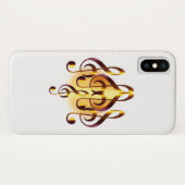 Coques Case-Mate iPhone Elégance Musical Coeur Design Blanc (Dos (Horizontal))