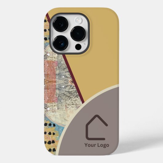 Coques Case-Mate iPhone Élégance neutre avec logo Accents Abstraits (Verso)