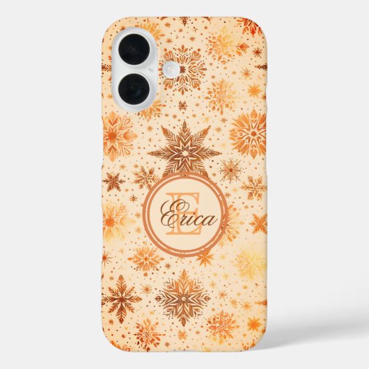 Coques Case-Mate iPhone Élégance rayonnante de flocon de neige doré (Verso)