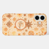 Coques Case-Mate iPhone Élégance rayonnante de flocon de neige doré (Verso (horizontal))