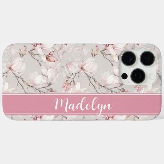 Coques Case-Mate iPhone Élégance rose Magnolia (Verso (horizontal))