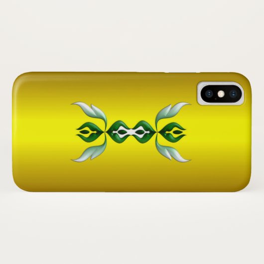 Coques Case-Mate iPhone Élégance Suprême en vert (Dos (Horizontal))