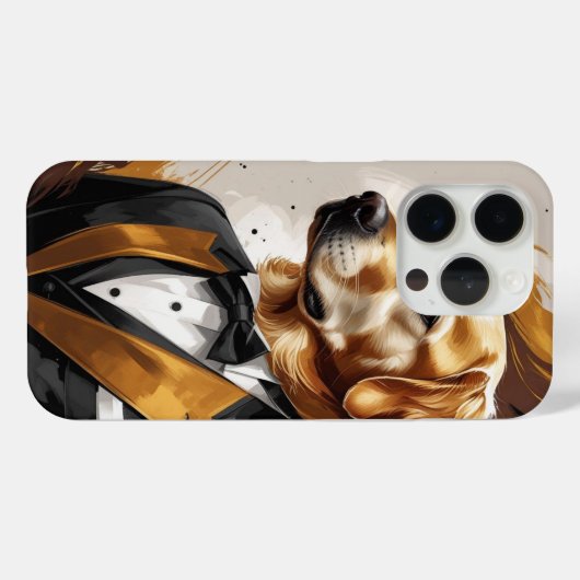 Coques Case-Mate iPhone "Elegant Abstract Dog – Modern Art in Style" (Verso (horizontal))