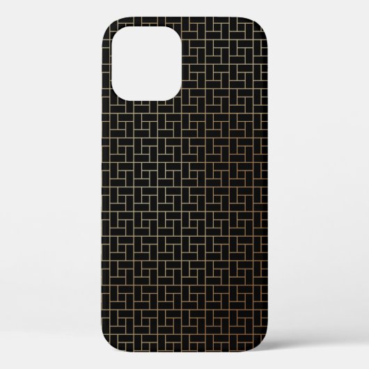Coques Case-Mate iPhone Élégant Abstrait de panier d'or Motif (Verso)