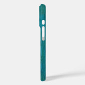 Coques Case-Mate iPhone Élégant Abstrait grain de bois Texture bleu Turquo (Verso / Gauche)