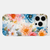 Coques Case-Mate iPhone Elégant aquarelle Floral Patten design (Verso (horizontal))